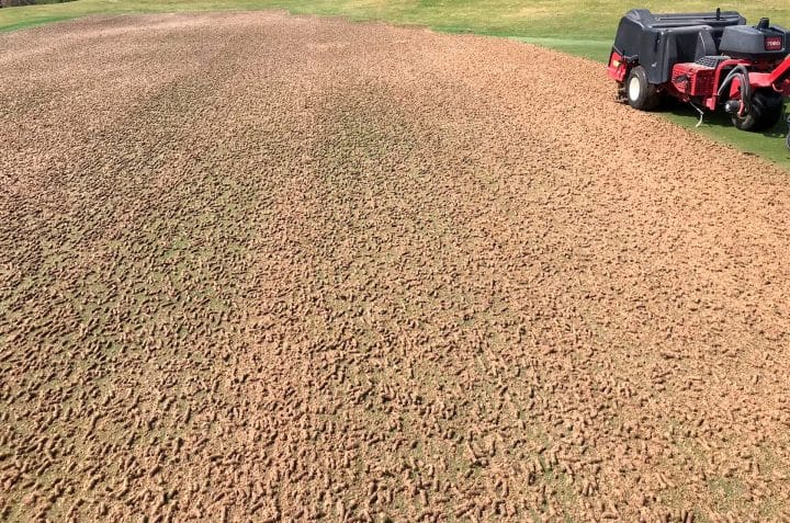 aeration-of-greens-Valle-Romano-Golf-&-Resort